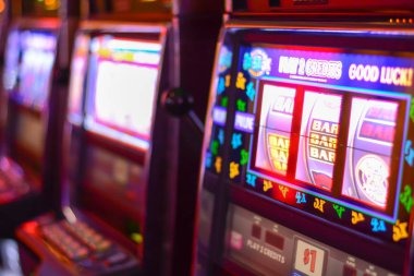 Slot game lobby with account service information